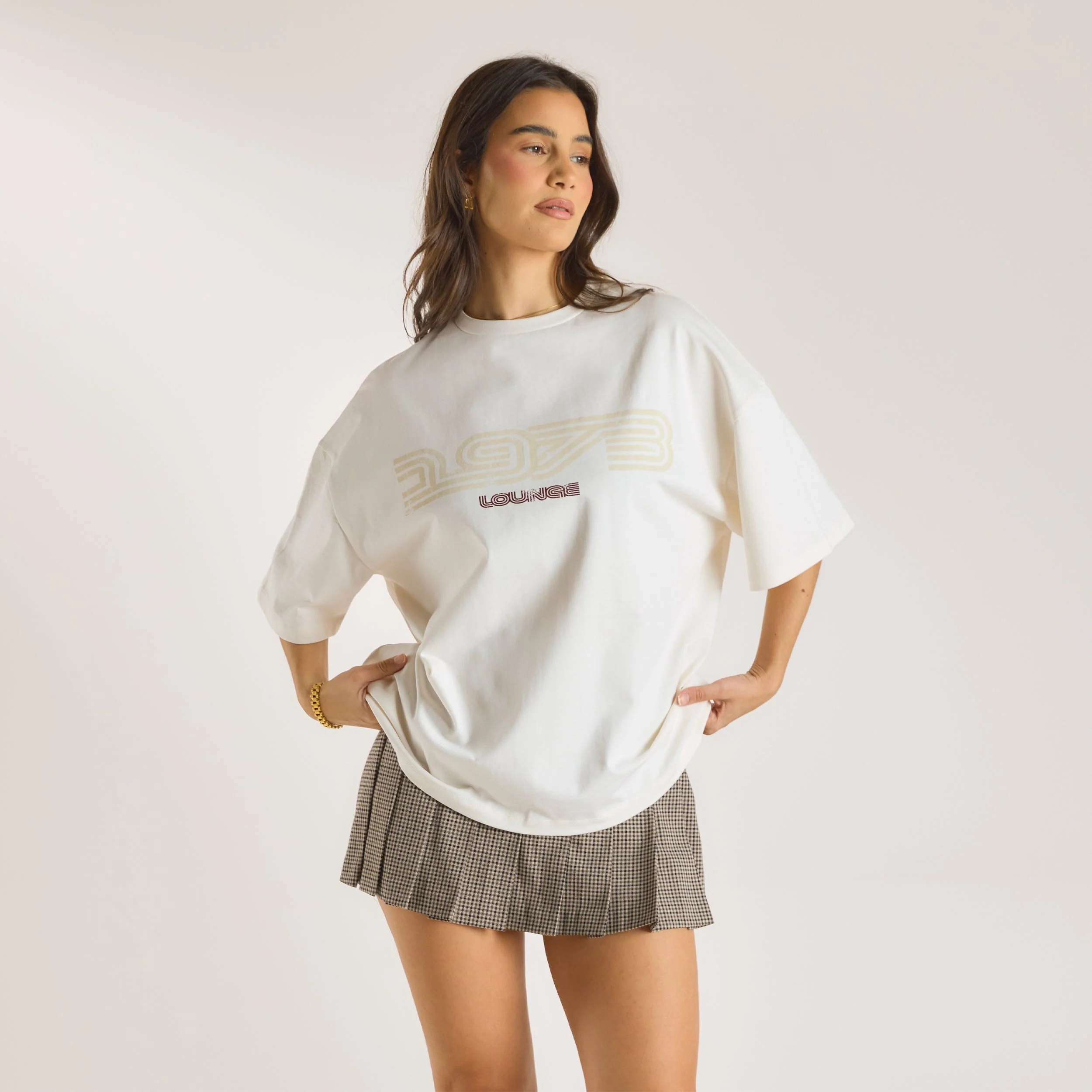 Oversized Graphic Tee - Cream