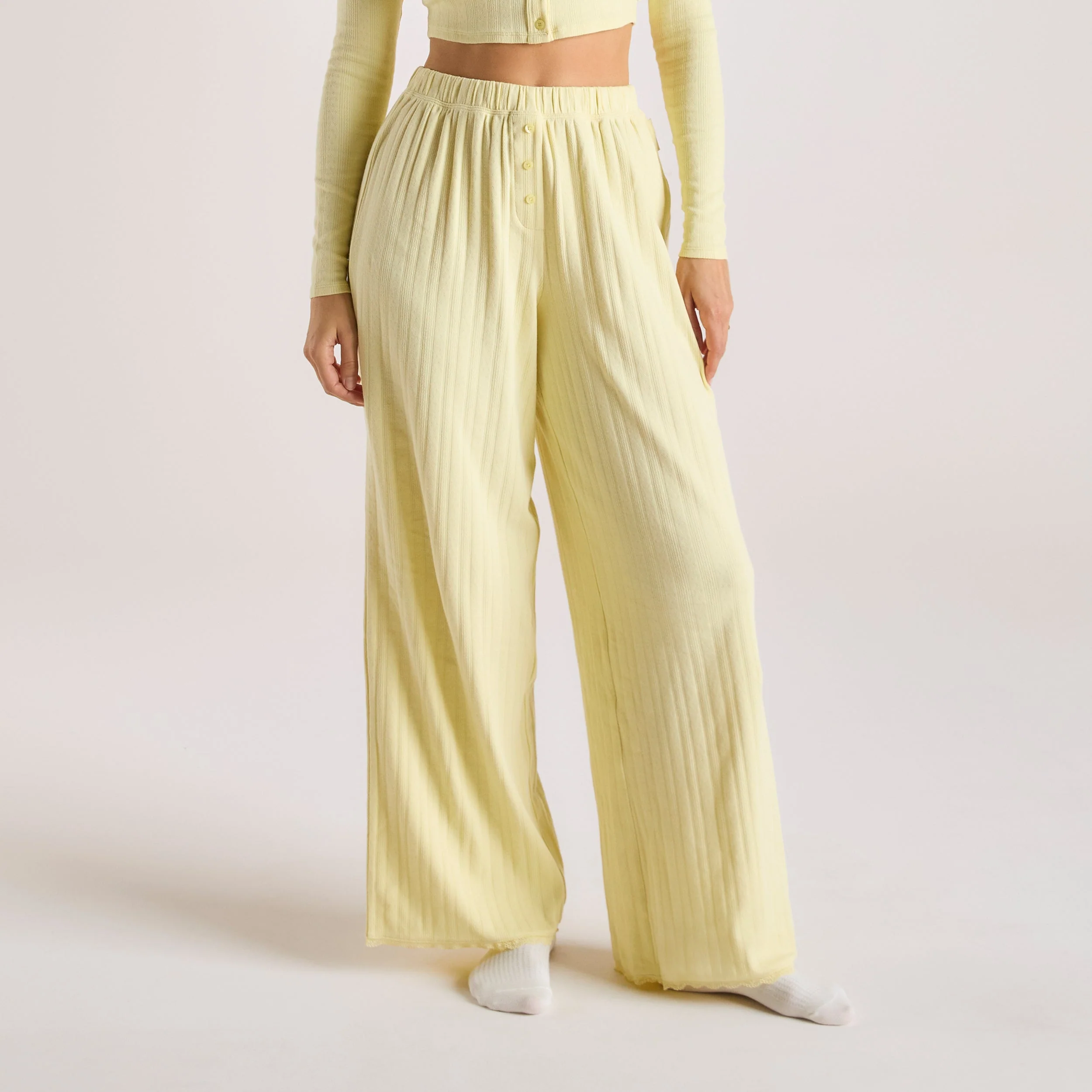 Pointelle Pyjama Bottoms - Buttercup Yellow