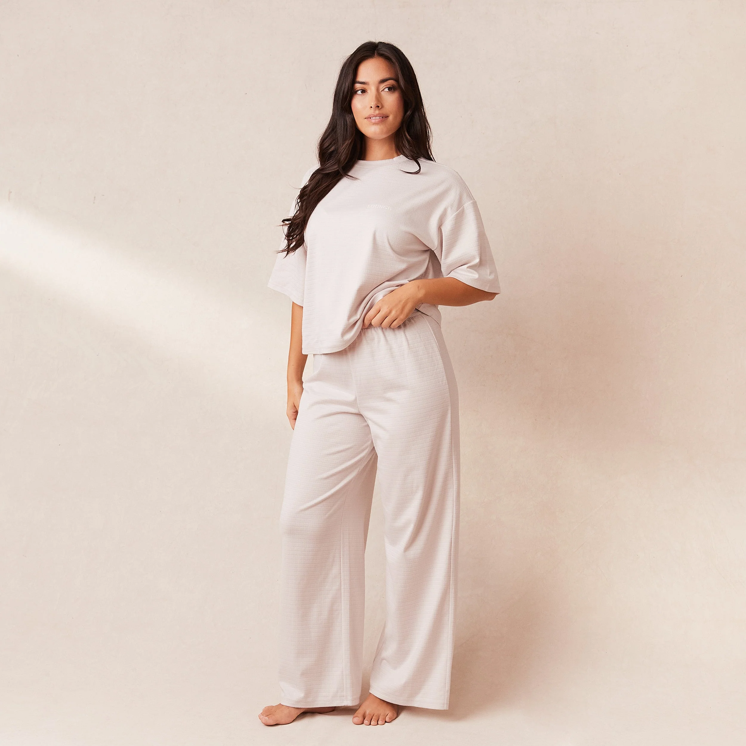Classic Fleece Oversized Pyjama Bottoms - Cream