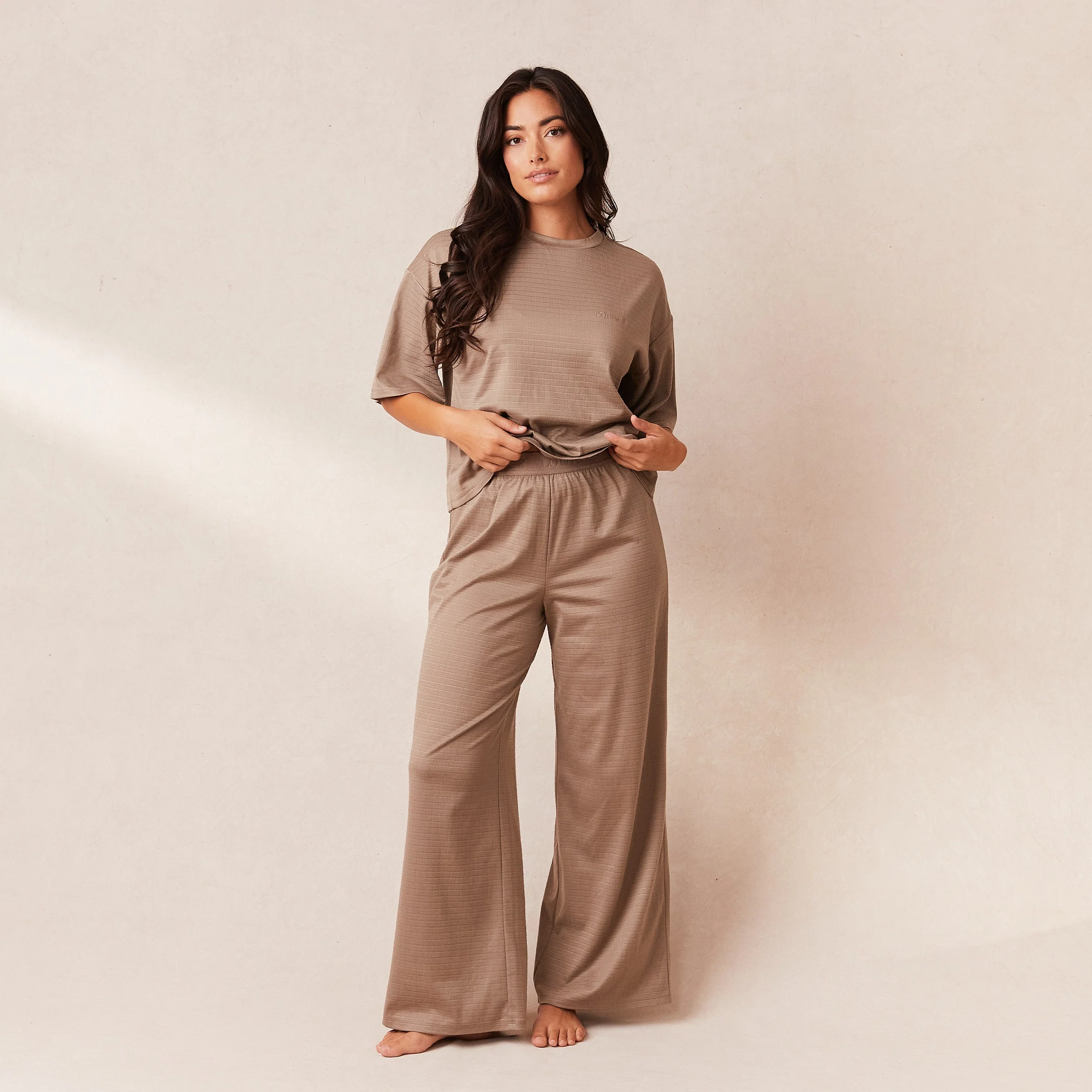 Classic Fleece Oversized Pyjama Bottoms - Fawn